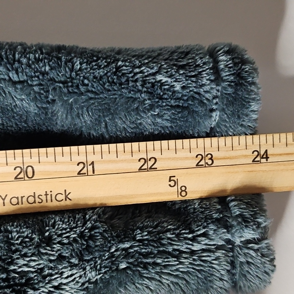 32 Degrees Heat Plush XS Faux Fur Zip Jacket Cozy Hunter Green Soft Stand Collar - Picture 8 of 9